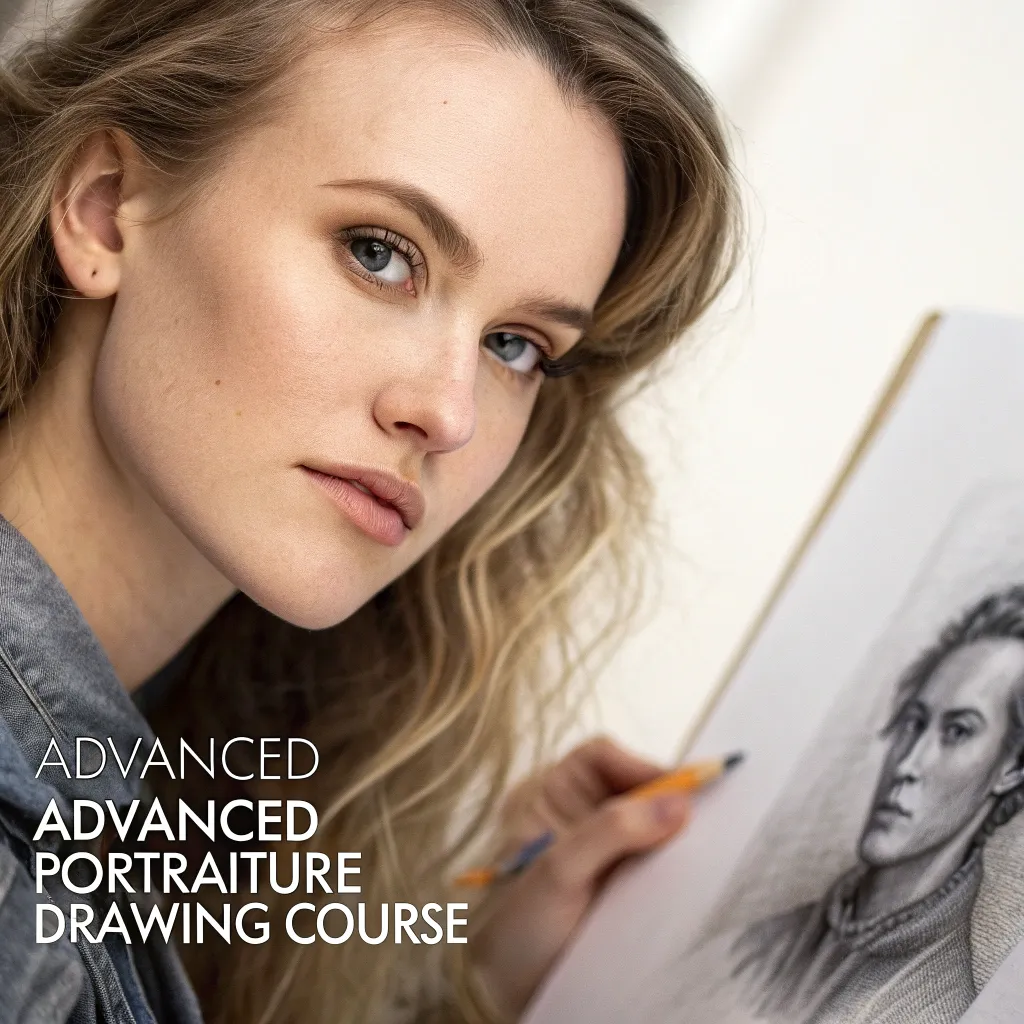 Advanced portraiture drawing course cover